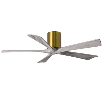 Atlas Fan Company Irene-H Flushmount 5 Blade Ceiling Fan - Color: Brass - B