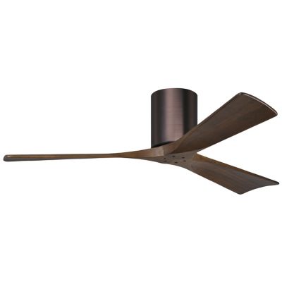 Atlas Fan Company Irene-H Flushmount 3 Blade Ceiling Fan - Color: Polished 