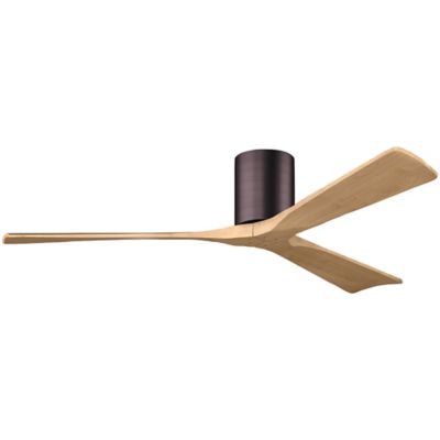 Atlas Fan Company Irene-H Flushmount 3 Blade Ceiling Fan - Color: Polished 