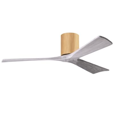 Atlas Fan Company Irene-H Flushmount 3 Blade Ceiling Fan - Color: Wood tone