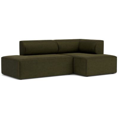 Audo Copenhagen Eave 2-Seater Open End Sofa with Chaise - Color: Green - Si