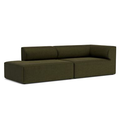 Audo Copenhagen Eave 2-Seater Open End Sofa with Armrest - Color: Green - S