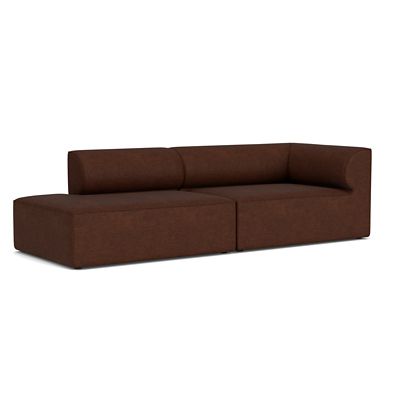 Audo Copenhagen Eave 2-Seater Open End Sofa with Armrest - Color: Brown - S