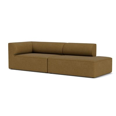 Audo Copenhagen Eave 2-Seater Open End Sofa with Armrest - Color: Brown - S