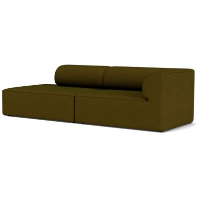 Audo Copenhagen Eave 2-Seater Open End Sofa with Armrest - Color: Green - S