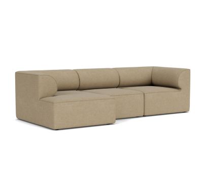 Audo Copenhagen Eave 3-Seater Sofa with Chaise in Beige, Size: Large