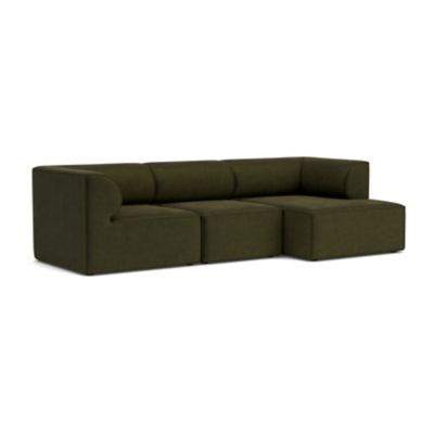 Audo Copenhagen Eave 3-Seater Sofa with Chaise - Color: Green - Size: Large