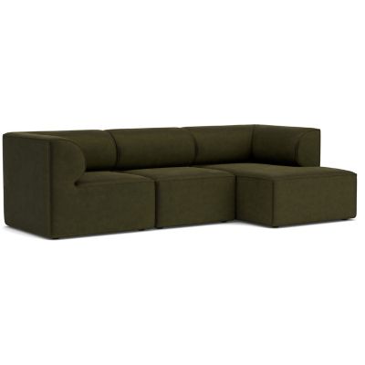 Audo Copenhagen Eave 3-Seater Sofa with Chaise - Color: Green - Size: Mediu