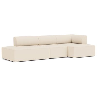 Audo Copenhagen Eave Open End Sofa with Chaise in Beige, Size: Large