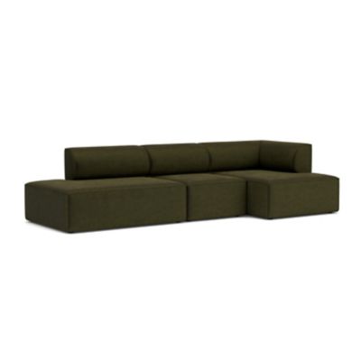 Audo Copenhagen Eave Open End Sofa with Chaise - Color: Green - Size: Large