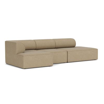 Audo Copenhagen Eave Open End Sofa with Chaise in Beige, Size: Large