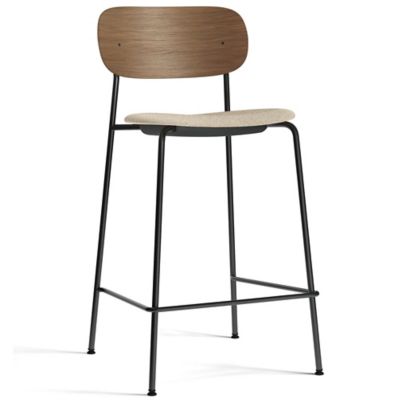 Audo Copenhagen Co Upholstered Seat Bar/Counter Stool - Color: Brown - 1180