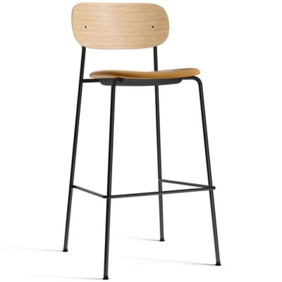 Audo Copenhagen Co Upholstered Seat Bar/Counter Stool - Color: Brown - 1181