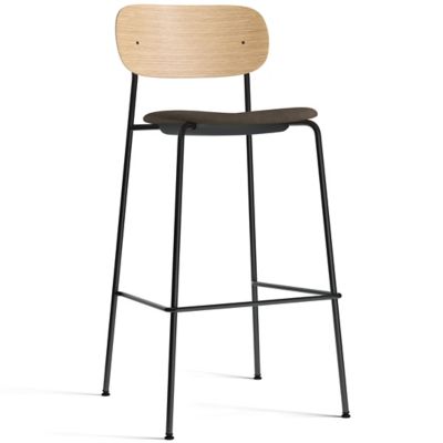 Audo Copenhagen Co Upholstered Seat Bar/Counter Stool - Color: Brown - 1180