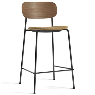 Audo Copenhagen Co Upholstered Seat Bar/Counter Stool - Color: Brown - 1184