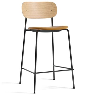 Audo Copenhagen Co Upholstered Seat Bar/Counter Stool - Color: Brown - 1185