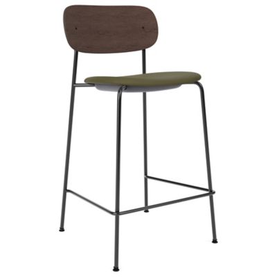 Audo Copenhagen Co Upholstered Seat Bar/Counter Stool - Color: Brown - 1185