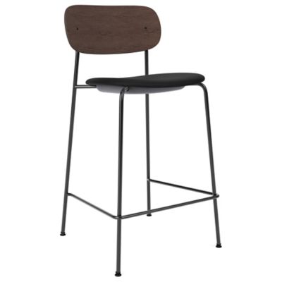 Audo Copenhagen Co Upholstered Seat Bar/Counter Stool - Color: Brown - 1185