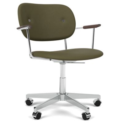 Audo Copenhagen Co Upholstered Task Chair with Armrest - Color: Green - 151