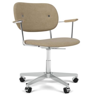 Audo Copenhagen Co Upholstered Task Chair with Armrest in Beige