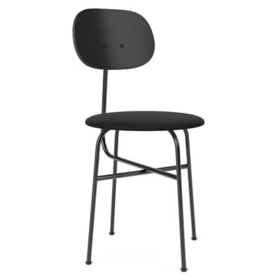 Audo Copenhagen Afteroom Plus Dining Chair, Upholstered Seat in Black