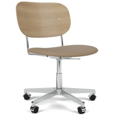 Audo Copenhagen Co Task Chair, Upholstered Seat in Silver