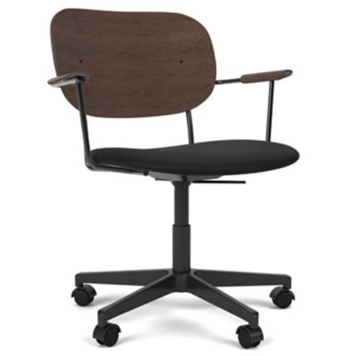 Audo Copenhagen Co Task Chair w/Armrest, Upholstered Seat - Color: Black - 