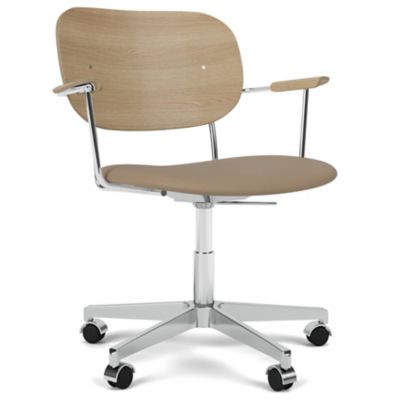 Audo Copenhagen Co Task Chair w/Armrest, Upholstered Seat - Color: Silver -