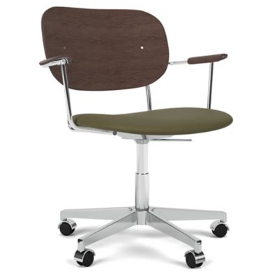 Audo Copenhagen Co Task Chair w/Armrest, Upholstered Seat - Color: Silver -