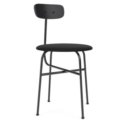 Audo Copenhagen Afteroom Dining Chair, Upholstered Seat - Color: Black - 84