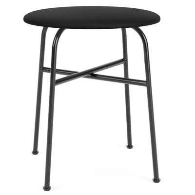 Audo Copenhagen Afteroom Stool, Upholstered Seat - Color: Black - 8480009-0