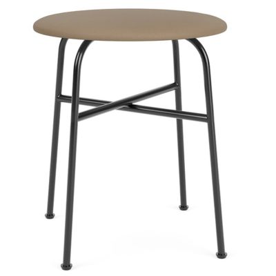 Audo Copenhagen Afteroom Stool, Upholstered Seat in Cream