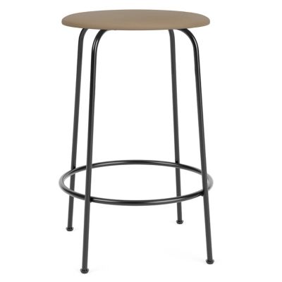 Audo Copenhagen Afteroom Upholstered Stool in Grey, Size: Counter