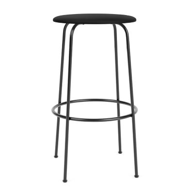 Audo Copenhagen Afteroom Upholstered Stool in Black, Size: Bar