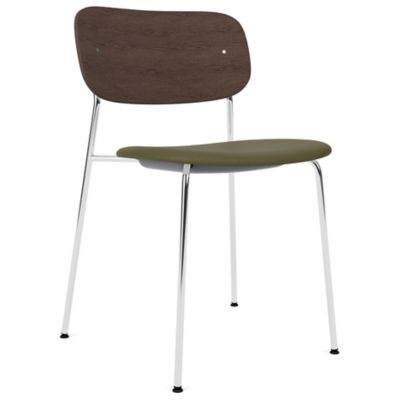 Audo Copenhagen Co Side Chair, Upholstered Seat in Green