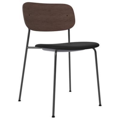 Audo Copenhagen Co Side Chair, Upholstered Seat in Black