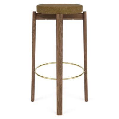 Audo Copenhagen Passage Bar / Counter Stool, Upholstered Seat - Color: Brow