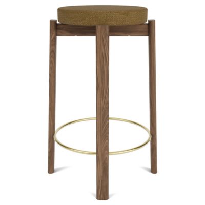 Audo Copenhagen Passage Bar / Counter Stool, Upholstered Seat - Color: Brow