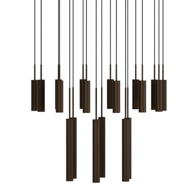 Audo Copenhagen Tubulaire Chandelier - Color: Brown - Size: 20 light - 1785