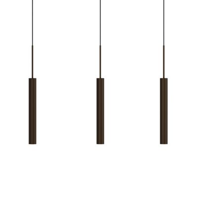 Audo Copenhagen Tubulaire Linear Chandelier in Brown, Size: 3 light