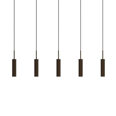 Audo Copenhagen Tubulaire Linear Chandelier in Brown, Size: 5 light
