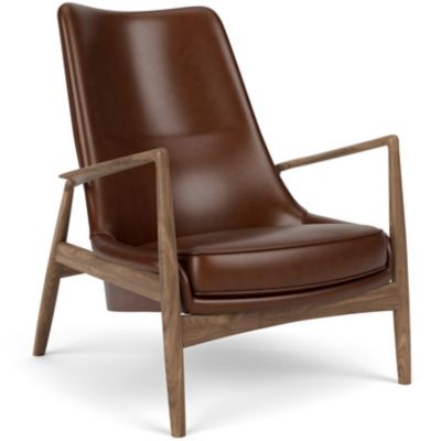 Audo Copenhagen The Seal High Back Lounge Chair in Brown
