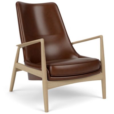 Audo Copenhagen The Seal High Back Lounge Chair in Brown