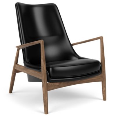 Audo Copenhagen The Seal High Back Lounge Chair in Black