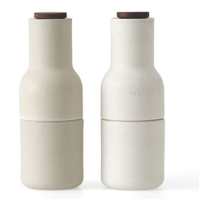 Audo Copenhagen Ceramic Bottle Grinder, Set of 2 in Beige