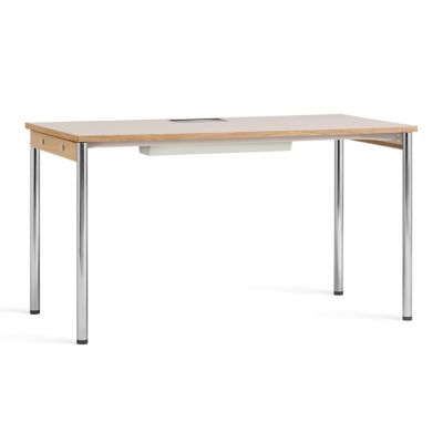 Audo Copenhagen Co Table with Cable Management - Color: Silver - Size: Smal