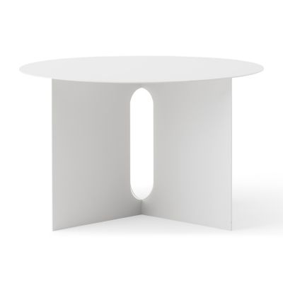 Audo Copenhagen Androgyne Metal Side Table, Wide, 25-Inch in White