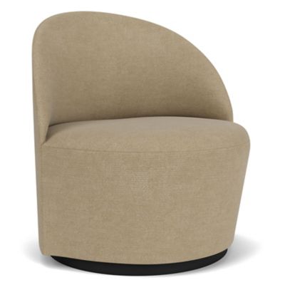 Audo Copenhagen Tearoom Swivel Lounge Chair with Return in Beige