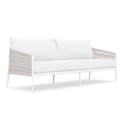 Azzurro Living Catalina Outdoor 3 Seat Sofa - Color: White - CAT-R03S3-CU