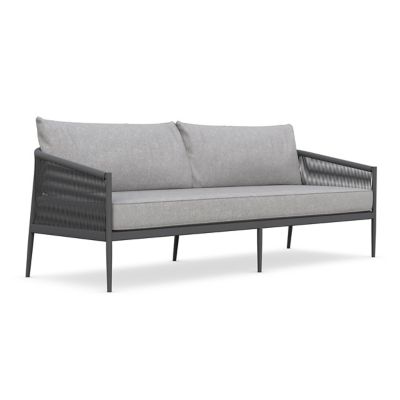 Azzurro Living Catalina Outdoor 3 Seat Sofa - Color: Black - CAT-R07S3-CU